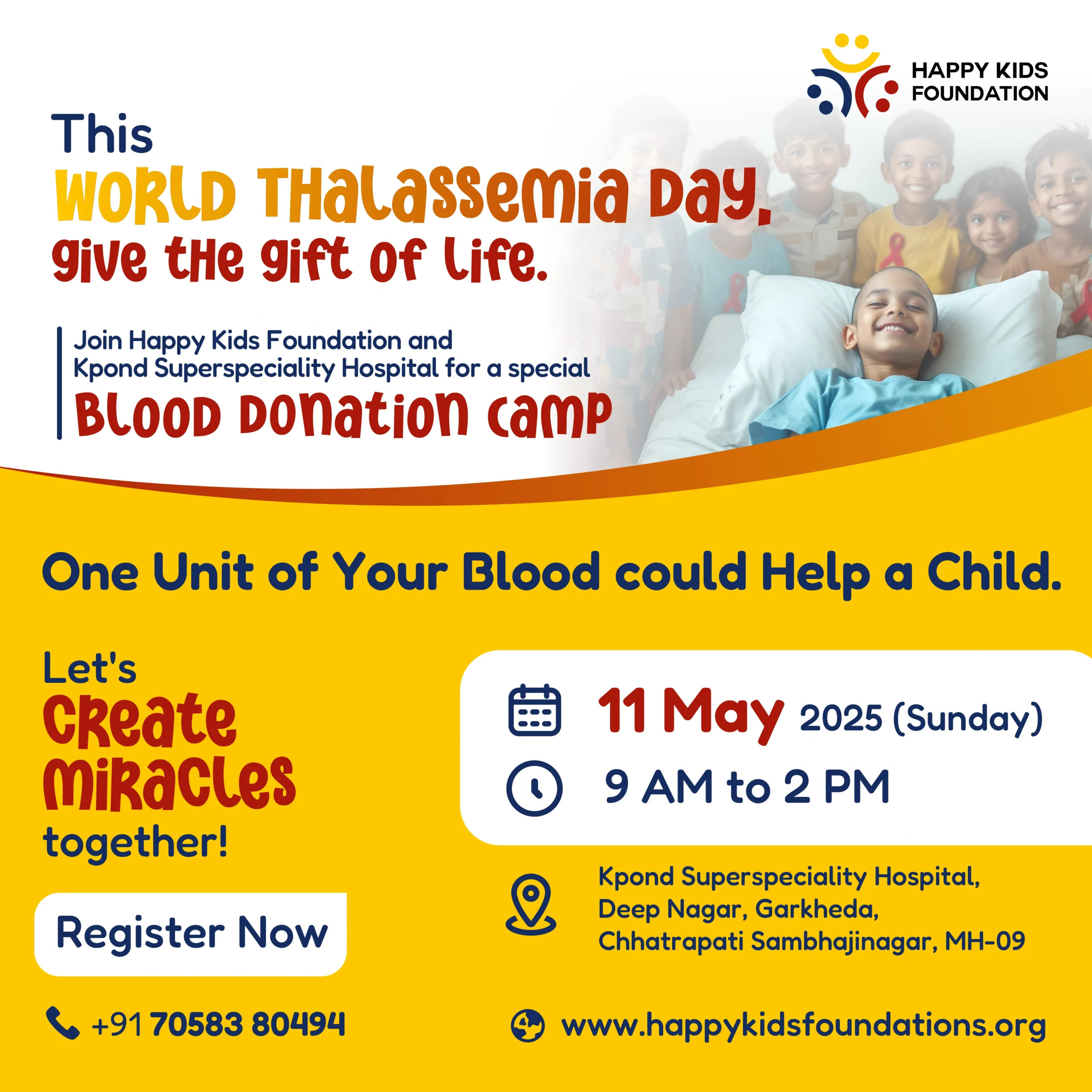 Upcoming Blood Donation Camp on World Thalassemia Day Upcoming Blood Donation Camp on World Thalassemia Day
